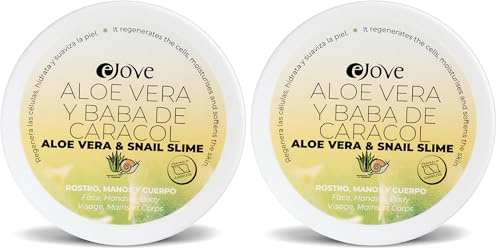 Ejove Crème Aloe Vera et à la Bave d'Escargot, 50 ml | Éclaircissement de la peau et anti-taches brunes | Anti-acné et imperfections | Crème hydratante pour visage et corps | Réduction des vergetures