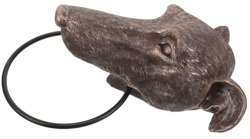 ROMISBABA Türklopfer mit Realistischer Hundekopf Optik aus Kunstharz Langlebig als Dekorativer Sicherheitsklopfer für Haustüren und Villen