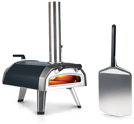 Ooni Karu 2 Pack Four à Pizza Multi-Combustible – Four à Pizza d’Extérieur Portable pour Bois, Charbon de Bois et Gaz, avec Pelle à Pizza en Métal 12 Pouces (30 cm), Porte en Verre ClearView et Therm