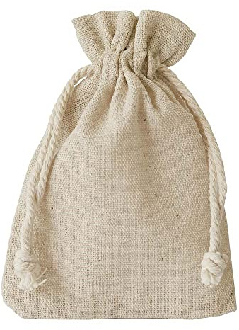 | 2 Leinensäckchen, Leinenbeutel mit Baumwoll-Kordel, Stoffbeutel, Geschenkverpackung für Geburtstag, Hochzeit, Weihnachten... (40x30 cm)