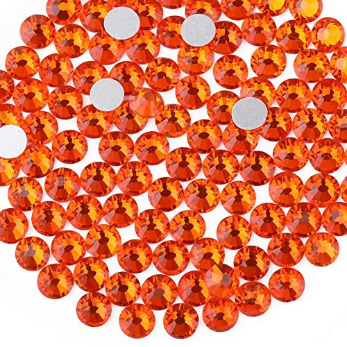 Beadsland Strasssteine zum Basteln,Orange,SS20/1440pcs,4.6-4.8mm
