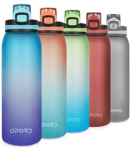 Opard Trinkflasche Sport 900ml -Wasserflasche aus Tritan BPA-Frei, Auslaufsicher Sportflasche für Kinder, Sport, Fitness, Fahrrad, Fußball, Outdoor