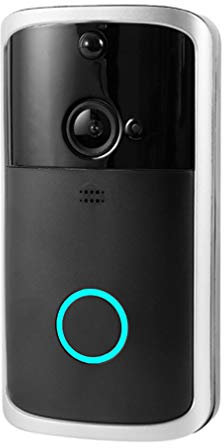 Sonnette sans Fil, 720P HD Smart Home Video Kit Sonnette, WiFi-2.4Ghz, Deux Voies Audio Intercomm, PIR Détection De Mouvement, pour La Maison, Hôpital, Bureau, Hôtel