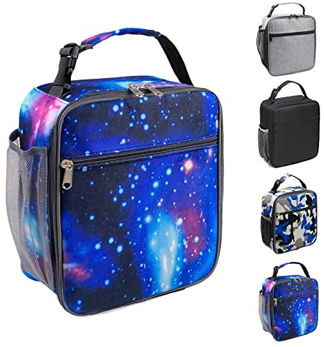 Magcubic Insulated Lunch Bag Women Men,Leakproof Portable Lunch Box for Kids Teen Boys Girls for Office School Camping Hiking Outdoor Beach Picnic-Galaxy