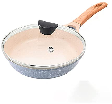 Liudan Padella Padella 10in Non-Bastone Padella Padella Padella Rivestita Antiaderente Padella fritta Uova Fritte Bistecca fritta Senza PFOA, fornello a induzione Compatibile Padella Antiaderente