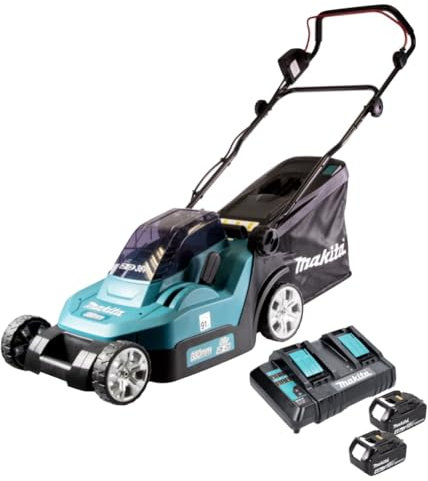 Makita Mäher 38 cm Mak 2x18V Li-Ion 2 Batt. BL1840B + DC18SH Ladegerät - DLM382CM2