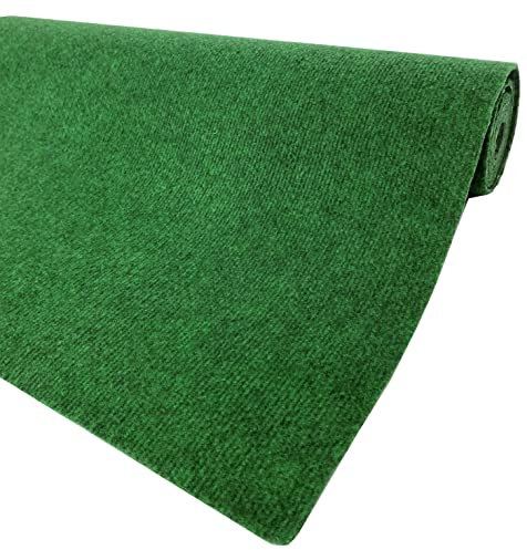 Multimat Rasenteppich mit Noppen Drainage Kunstrasen 100x200cm Antirutsch Terrasse Rasen Teppich grün Rolle für Indoor Outdoor Garten Balkon Camping Fertigrasen Kunstrasenteppich