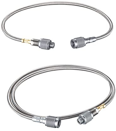 Campingmoon Flaches Gas Hochdruck Gewinde Verlängerungskabel, Gastank Anschlusskabel, Gerades Verlängerungsrohr Outdoor Tragbar (Z16)