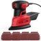 Detail Sander 200W 12500RPM 1.6A Mouse Sander Corded Electric Detail Grinding Machine with Dust Collection, 20PCS Sandpapers, All Inclusive Rubber Handle, for Sanding, Polishing Wood, DIY Decoration