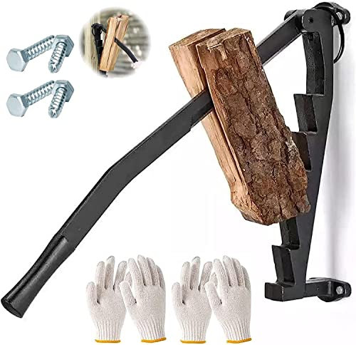 Wandmontierter Brennholzspalter, Brennholzspalter, Wandmontierter Brennholzspalter, Holzspalter, Brennholzmaschine für den Innen- und Außenbereich, Holzspalter