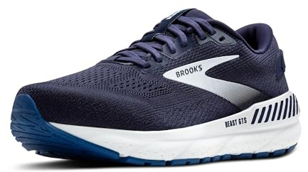 Brooks Men’s Beast GTS 24 Supportive Running & Walking Shoe - Peacoat/True Navy/White - 10.5 X-Wide