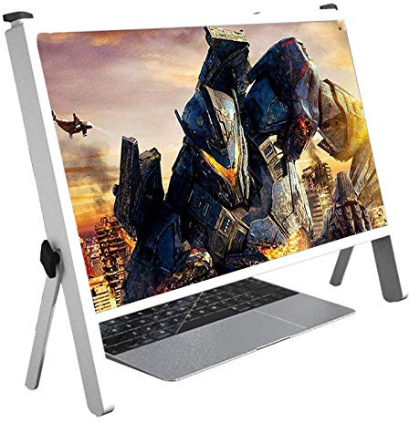 Lupe Projektionsleinwand für Filme, Videos, Faltbarer Telefonständer mit Bildschirmverstärker, Bildschirmlupe kompatibel mit Computer, Handy, Tablet und Laptop, (Color : White) (Light Brown)