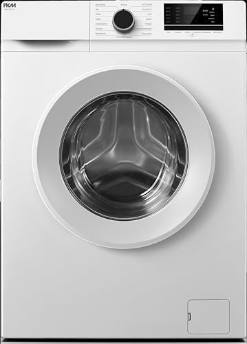 PKM WA6-ES1512 Waschmaschine | FRontlader | 6 kg Fassungsvermögen | Startzeitvorwahl | Display | 15 Waschprogramme | 1200 U/Min | Kindersicherung | 60 cm Breite | Energieeffienzklasse A | Weiß