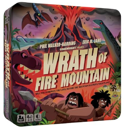 Gamewright | Wrath of Fire Mountain | Kooperativt brädspel | Åldrar 10+ | 2-4 spelare | 45-60 minuters speltid