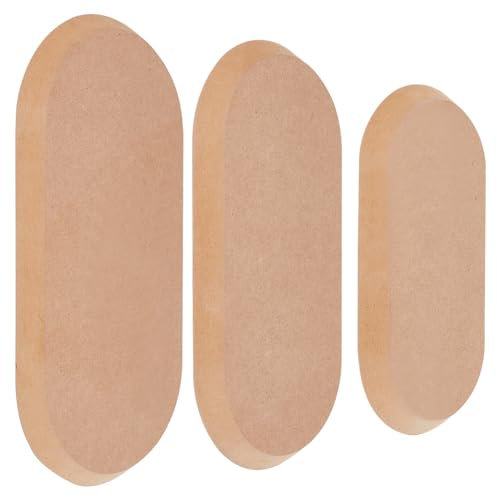 OLYCRAFT Ovale Töpfereiformen für Ton, Keramik, Holz - 3 Stück, MDF-Holz, Trockenbrett, Töpferwerkzeuge, DIY-Tonskulpturen, Keramik-Handwerk