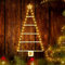 Jsdoin Luci Natale Esterno Batteria - 90cm 75LED Scaletta Impermeabile per Albero di Natale - 8 Modalità - Addobbi e Decorazioni per Casa e Finestre