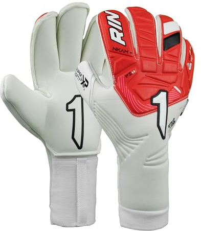 Rinat Guante de Portero Nkam Prime, Rojo/Blanco, Unisex Adulto