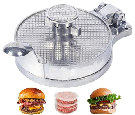 Burger Press,Meat Beef Cheese Veggie Burger Maker with Anti-Slip Handle | Aluminium Alloy Hamburger Patty Press for Beef Veggie Burger BBQ Barbecue Grill