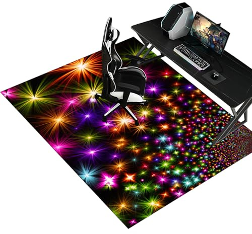 Fzamudng Bürostuhl Unterlage, Bodenschutzmatte für Teppich, Computerstuhl Teppiche, Bodenschutzmatte Bürostuhl, Schutzmatte für Laminat, Gaming Teppich, Stuhlmatte für Home Office 90 x 120 cm