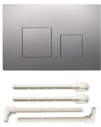 ACESOME Betätigungsplatte für WC Kompatibel mit Geberit sigma01 sigma10 sigma20 sigma21 sigma30 sigma50 sigma60 Betätigungsplatte Plastik Kunststoff für 2-Mengen-Spülung (Silber)