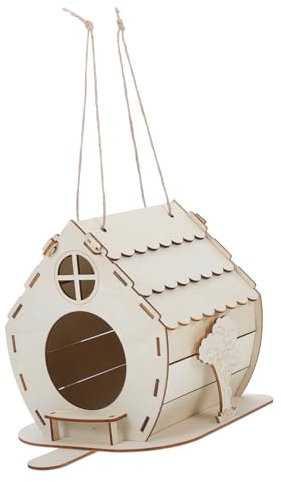 Levemolo Wooden Bird House for Garden Creative Nesting Box for Bird Species for Patio and Outdoor Decor Engaging Craft Project for Ages