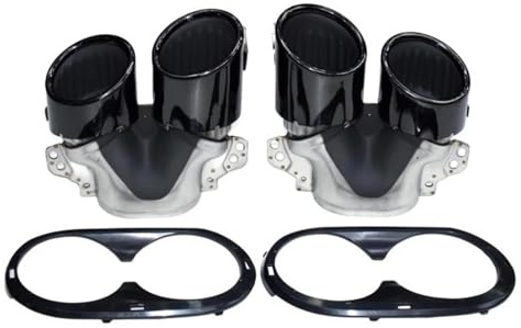 Auspuffblenden Für Mercedes Für A35 CLA35 GLA35 GLB35 A45 CLA45 GLA45 AMG Auspuffrohrmodifikation Quad-Endrohr-Schalldämpfer Endrohrblende(B)
