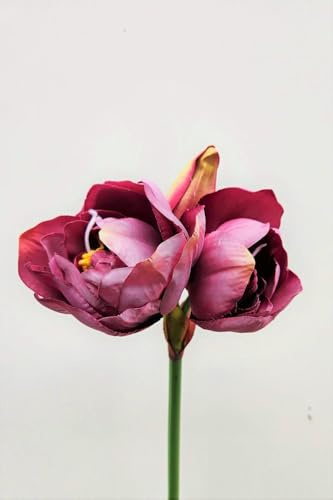 artplants.de Künstliche Amaryllis Maurine, violett, 80cm - Kunstblume
