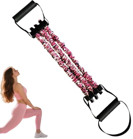 Stretch Bands for Exercise | Natural Latex 3-Hole Resistance Stretcher,Adjustable Chest Expander with Handle Strength Training Pedal Puller for Muscle Home Gym Accessories