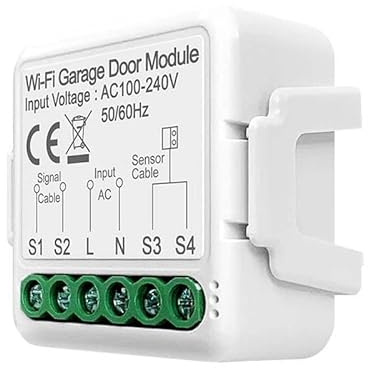 Tuya WiFi Smart Garage Door Opener Controller — Voice & Remote Control, Works with Alexa & Google Home, DIY Module, App/Schedule/Timer, No Hub Needed