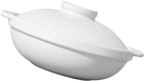 ANDRESLAD Casseruola in Ceramica 13L Coperchio e Doppi Manici Pentola da Cucina Resistente al Calore per Uso Domestico Ristorante e Picnic per Zuppe e Stufati