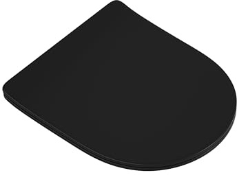 sanicomfort WC-Sitz Nakia, matt schwarz, mit Absenkautomatik und Quick-Release-Funktion, aus robustem Duroplast, 440 x 363 x 42 mm