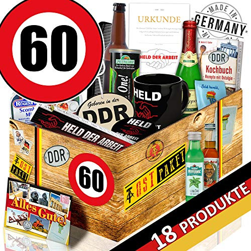 Männer Paket DDR/Runder Geburtstag/Geburtstag 60 / Geschenk Korb für Opa
