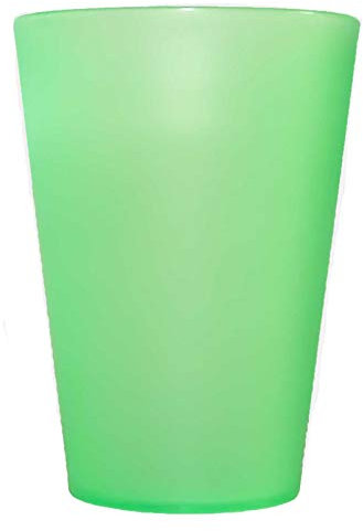 P-D-W Lot de 2 gobelets en plastique de 400 ml Idéal pour toutes les fêtes de jardin et d'anniversaire - Couleur au choix - Adapté aux enfants (vert)