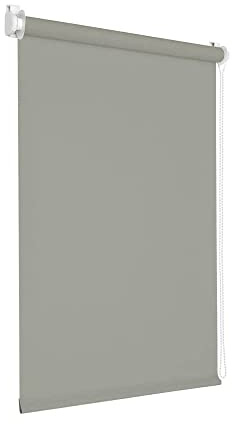 Victoria M. Tenebra Verdunkelungsrollo Klemmfix Rollo Fensterrollo, Sichtschutz, Verdunkelnd, Ohne Bohren inkl. Montagematerial, 145 x 160 cm, Grau