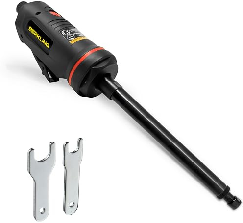 Berkling Tools BT 6321-12 | 12 Extra Long Extension 1/4“ Straight Air Die Grinder, Professional Grade Heavy Duty Variable High Speed (Straight, 12 Extension)