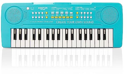 Keyboard Piano for Kids, BIGFUN 37 Keys Toddler Piano Multifunction Music Educational Instrument Toy, Electronic Kids Keyboard for 3-7 Year Old Girls and Boys (Blue)