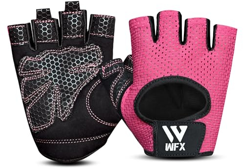 WFX Gants de Montagne et Route Antidérapants - Coussinets Absorbant les Chocs, Respirants, Demi-Doigts pour Vélo - Homme et Femme