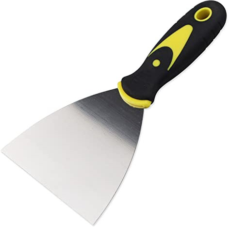 Stainless Steel Wall Scraper Paint Stripper Scraper with Soft Grip Handle Filling Putty Scraper for Wallpaper Drywall Decals DIY Decorating Removal Painting