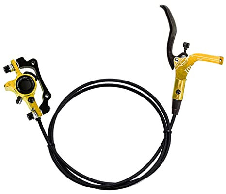 Fahrrad Hydraulische Bremse Set Rad Stoppen Fitting Fahrrad Fittings Universal Professionelle Fahrrad Zubehör Scheibenbremsen Kit, Golden, Bremse hinten rechts