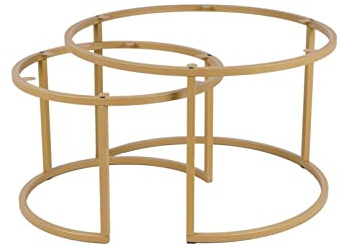 MaximaVida Metall Couchtisch-Gestell-Set Farbe Champagner Gold - 73,5 und 55,5 cm