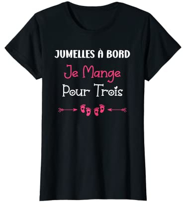 Femme Humour bébés enceinte Annonce Grossesse Jumelles T-Shirt
