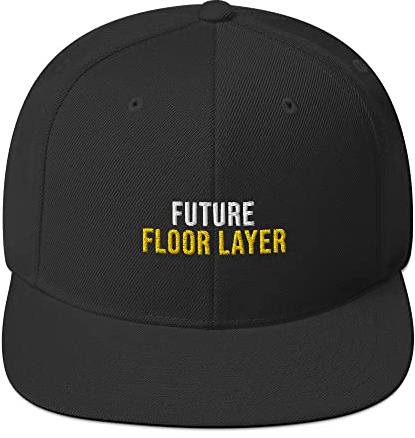 Future Floor Layer Hat (Embroidered Snapback Cap) Floor Layer Apparel Black