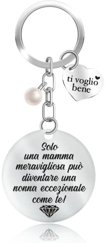 Idea de regalo para el día de la madre original – Llavero para la madre mejor del mundo – Llavero de cocina mamá – Ideas regalos divertidos mamá hija hija – gadgets originales para mamás, Acero Perla