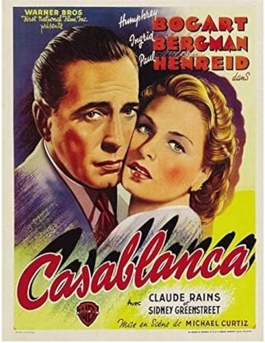 Poster Casablanca Vintage Filmplakat Wandkunst Bilder Poster Und Drucke Filmstills Leinwand Malerei Kunst Wand Home Decor 50X70Cm Kein Rahmen