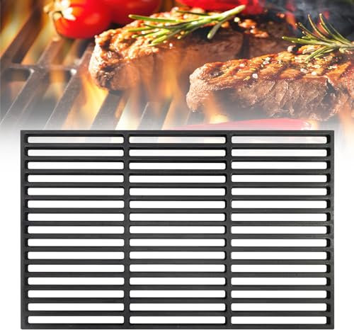 XINZI Grillrost Gusseisen 42 x 28 cm Grillgitter Emailliert Gussrost Rechteck Grillgitter Grillrostprofi Universal Grill Zubehör für BBQ Gasgrill Holzkohlegrill Feuerkörb