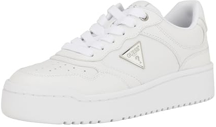 Guess Women's Miram Sneaker, White 140, 9.5