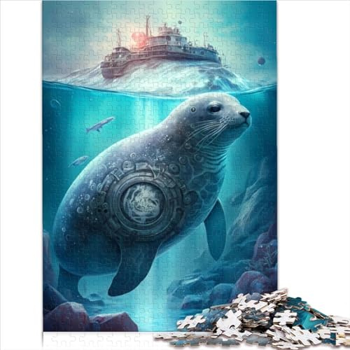 Défi éducatif Seal Créatures imaginaires Puzzles 1000 pièces pour Adolescents Cadeaux Puzzles en Carton pour Adultes à partir de 12 Ans Taille de Jeu Difficile (26 x 38 cm)