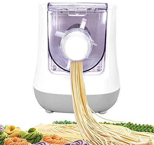 Electric Pasta Maker Machine, 13 Molds Intelligent Noodle Machine with LCD Display, Make Spaghetti, Fettuccine, Penne, Macaroni, Or Dumpling Wrappers in 15 Minutes Or Less Convenient and EAS