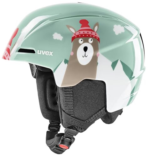 uvex viti - robuster, Leichter Skihelm optimaler Belüftung für Kinder - Jade lama - 51-55 cm