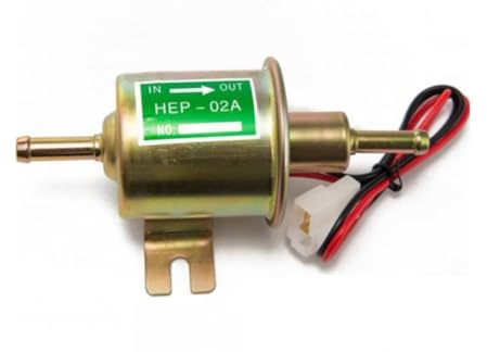 Benzinpumpe Kraftstoffpumpe 110L/h Pumpe 12V elektrisch 0,2-0,35 Bar Anschlussdurchmesser: 8mm - Benzin Diesel Heizöl Selbstansaugend - Vergaser - Bootspumpe 1020023 Ref.Nr. E8012S